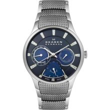 Skagen 745SMXM Crystal Accented Textured Stainless Steel Women's Watch