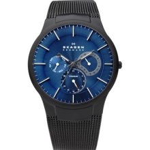 Skagen 809XLTBN Watch Titanium Mens - Blue Dial