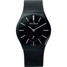 Skagen 916xlbsb Mens Black Steel Watch Rrp Â£135