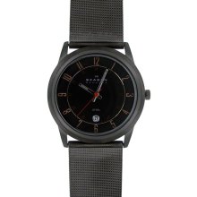 Skagen Black Dial Black PVD Stainless Steel Mens Watch 124XLMMO