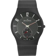 Skagen Black Steel Mens Watch 805XLTBB