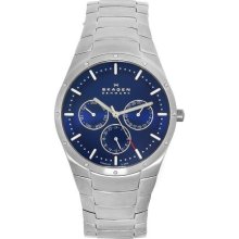 Skagen Blue Dial Stainless Steel Mens Watch 859LSXN