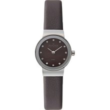 Skagen Denmark Brown Women's Brown Leather Watch Women's