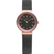 Skagen Faceted Glass Bezel Watch Charcoal