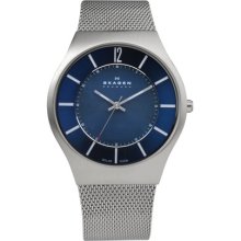 Skagen Gents Solar Powered Deep Blue Dial And Mesh Bracelet Watch 833xlssn1