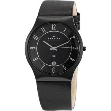 Skagen Leather Mens Watch