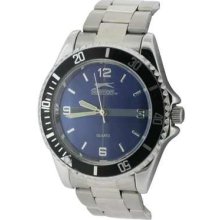 Slazenger Mens Blue Striped Dial Watch/ Official Stockist/ (rrpÂ£25)