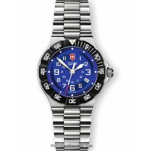 Small Swiss Army Summit XLT Blue Dial Black Bezel Stainless 241415