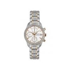 SNDY18 Wmns Stnl Stl TwoTn Chrono MOP dial Date