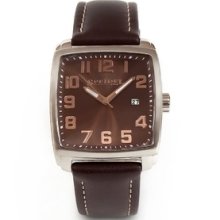 Speidel Brown Leather Steel 60570004 60570004 Men'S