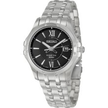 Stainless Steel Kinetic Black Dial Date Display