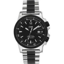 Storm Mens Aquanaut Analog Sainless Watch - Silver Bracelet - Black Dial - 47030/SL