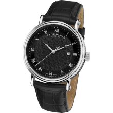 Stuhrling 358 33151 Prestige Swiss Auto Date Dial Leather Mens Watch