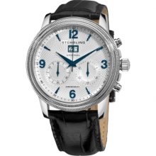 Stuhrling Original 286 33152 Mercury Mechanical Chrono Leather Strap Mens Watch