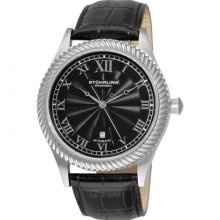 Stuhrling Original Men's Augustus Black Leather Strap Watch (Stuhrling Original Men's Watch)