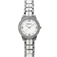 Styleco. Watch, Womens Two Tone Crystal Bracelet SC1222