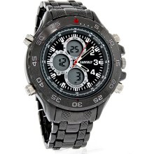 Surface Mens XL Formula Black Analog-Digital Quartz Chronograph Watch 32181