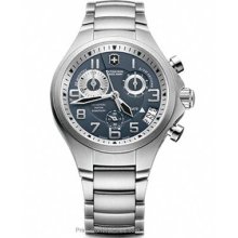 Swiss Army Mens Base Camp Chrono Slate Dial Stainless Steel 241466