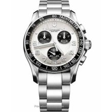 Swiss Army Mens Chrono Classic Silver/White Dial Stainless 241495