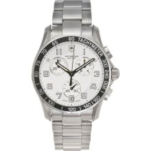Swiss Army Men's Chronograph Stainless Steel Case and Bracelet Silver Dial Date Display 249035