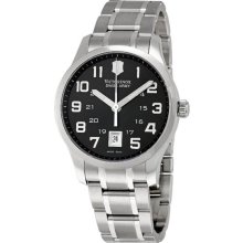 Swiss Army Men's Victorinox Stainless Steel Alliance Sport Black Dial Quartz Date Display 241322