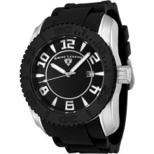 Swiss Legend 20068-01-bb Men's Commander Black Dial Black Rubber Watch