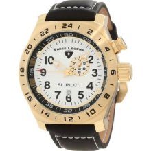 Swiss Legend Men's 22827-yg-02 Sl Pilot White Dial Gmt Watch