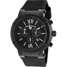 Swiss Legend Men's Legato Cirque Chronograph Black Textured Dial Black