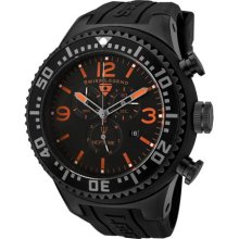 SWISS LEGEND Men's Neptune Chronograph Black Dial Black Silicone