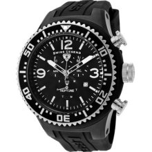 Swiss Legend Men's Neptune Chronograph Black Ip Case Black Dial Black