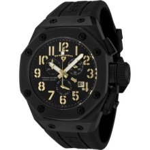 Swiss Legend Men's Trimix Diver Chronograph Black Dial Gold Tone Accen