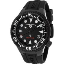 Swiss Legend Neptune Men's Date Rrp $400 Synthetic Sapphire Watch 11044d-bb-01