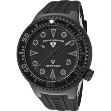 Swiss Legend Neptune Men's Watch Black Dial Rubber 21848p-pht-01