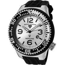 Swiss Legend Watch 21818p-02-s Men's Neptune Silver Dial Black Rubber