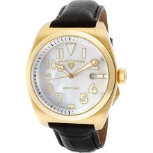 SWISS LEGEND Watches Men's Heritage White MOP Dial Gold Tone IP Case B