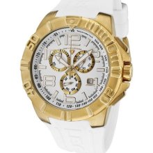 SWISS LEGEND Watches Men's Super Shield Chronograph White Dial Gold To