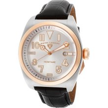 SWISS LEGEND Watches Men's Heritage Silver Dial Rose Gold Tone Bezel B