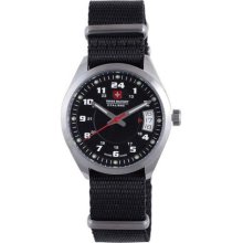 Swiss Military Calibre Men's 06-4T1-04-007T Trooper Black Canvas ...