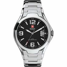 Swiss Military Hanowa Men's 'Swiss Guard' Silvertone/ Black Watch (06-5167-7-04-007)