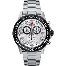 Swiss Military Hanowa Men's X-Treme 06-5172-04-001-07 Silver Stainless-Steel Swiss Quartz Watch with Silver Dial