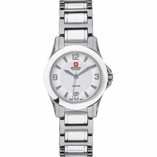 Swiss Military Hanowa Women's 'Eleganza Lady' Silver Steel Quartz Watch (06-7168-7-04-001-01)