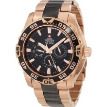 Swiss Precimax SP12147 Men's Formula-7 XT Black Dial Rose Gold Tone St