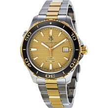 Tag Heuer Aquaracer Champagne Dial Steel and Gold Mens Watch WAK2121.BB0835