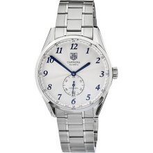 Tag Heuer Carrera Heritage Auto 39mm Silver Blue Mens Watch Was2111.ba0732