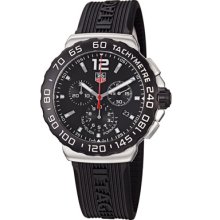 Tag Heuer Watches Men's Formula 1 Chronograph Black Dial Black Texture