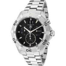 Tag Heuer Watches Men's Aquaracer Chronograph Black Dial Stainless Ste