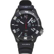 Tauchmeister T0220A Black PVD Divers Watch with Off-Set Crown
