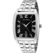 Ted Lapidus Watches Men's Black Textured Dial Stainless Steel Stainle