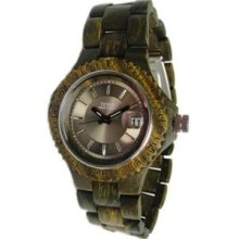 Tense Wood Mens Analog Wood Watch - Wood Bracelet - Silver Dial - G4102G-SILVER