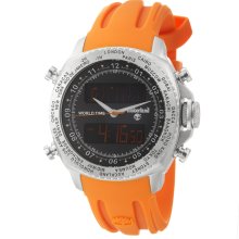 Timberland Men's 'Steprock' Stainless Steel and Silicon Quartz Digital Watch